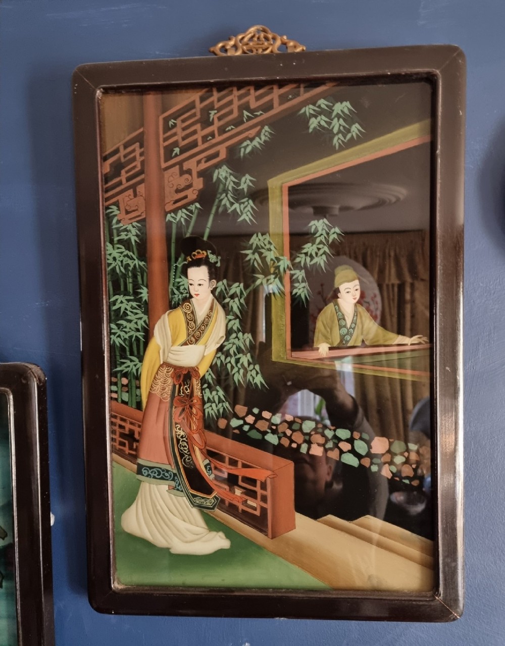 Set of Three Chinese Reverse Paintings on Glass View II