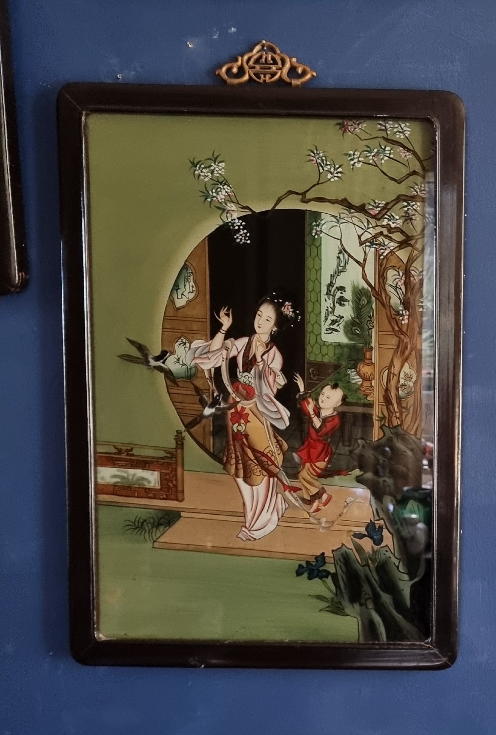 Set of Three Chinese Reverse Paintings on Glass View III