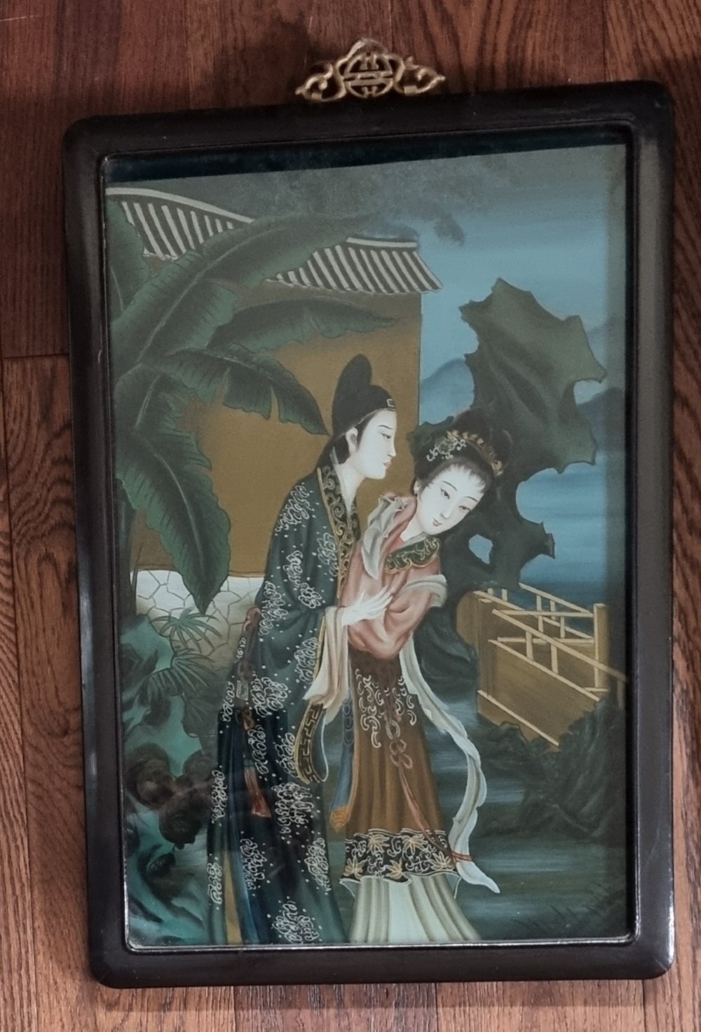 Set of Three Chinese Reverse Paintings on Glass View VII