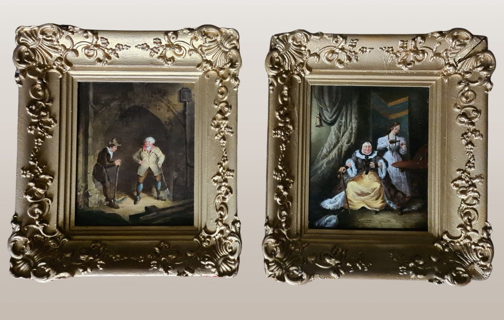 Pair of 19th Century Oil on Canvas Paintings