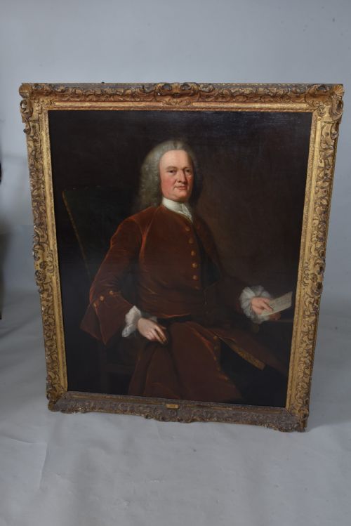 fig 1. Large 18th century Portrait of William Morland Esq.