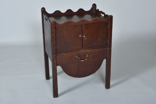18th Century Oak Bedside Table