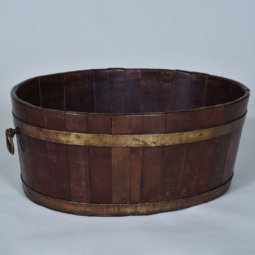 LARGE GEORGIAN MAHOGANY WINE COOLER SUITABLE AS A JARDINIERE - ADDITIONAL PHOTO 1