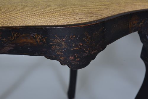 PAIR OF ANTIQUE BLACK LACQUER CHAIRS - ADDITIONAL PHOTO 5