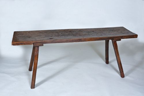19th Century Pig Bench with Unusual Slide Out Legs