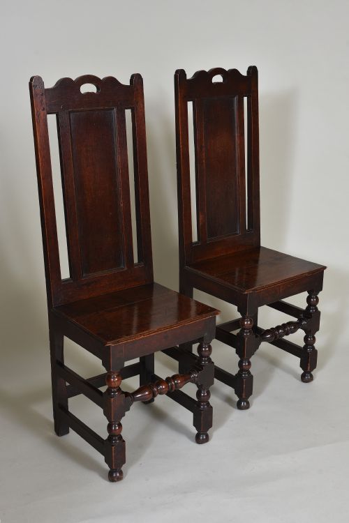 Fine Pair of Queen Anne Welsh Oak Chairs