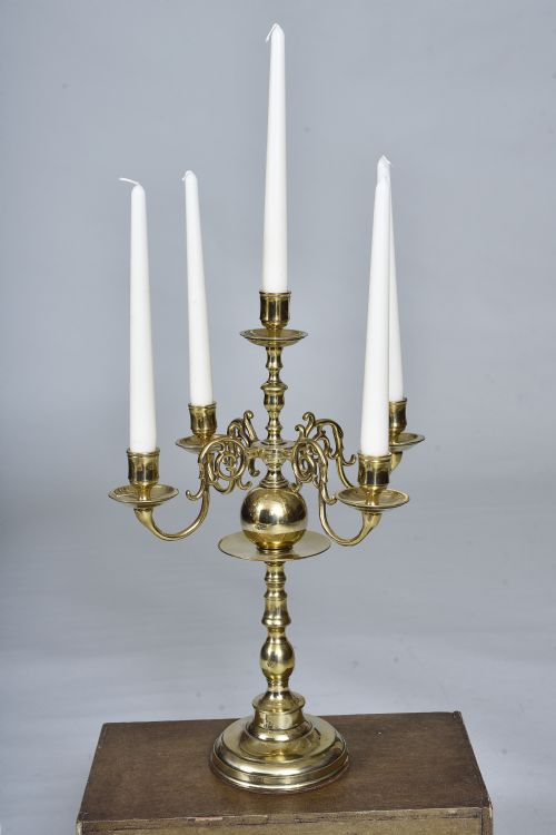 19th Century Brass Candelabra