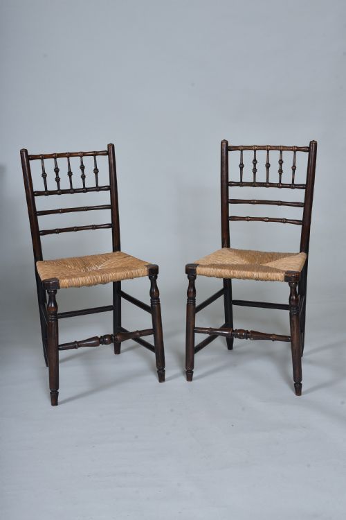 Pair of 19th Century Faux Bamboo Chairs