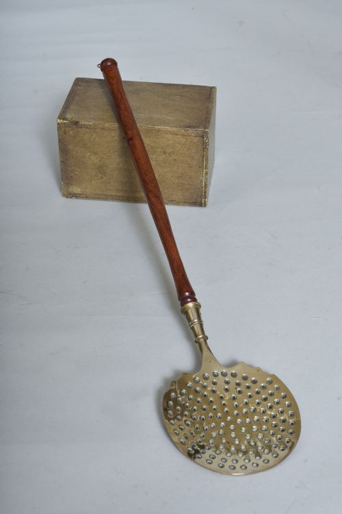 19th Century Treen and Brass Sieving Slice