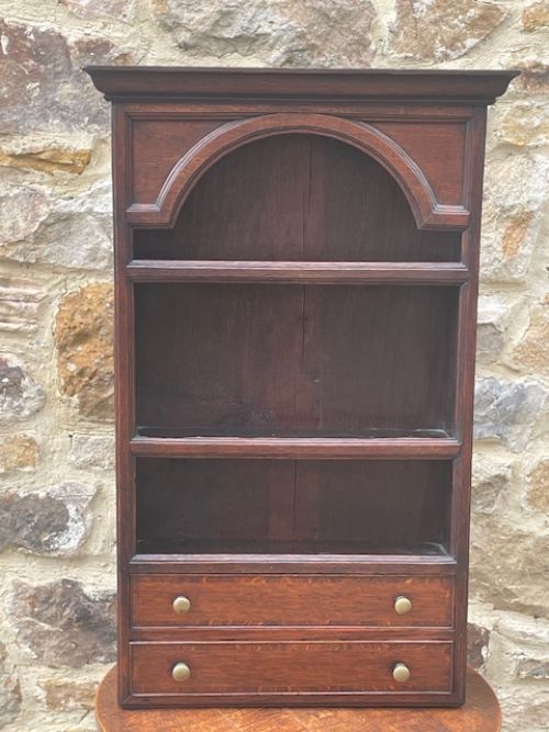 Rare 18th Century Oak Welsh Spice/wall Rack