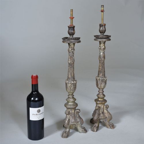 fig 1. Pair of 18th century Candlesticks/Altar Sticks