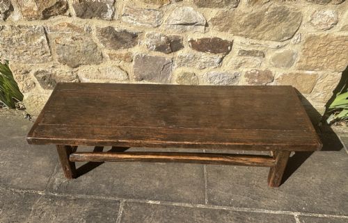 ANTIQUE RUSTIC ELM LOW TABLE - ADDITIONAL PHOTO 1