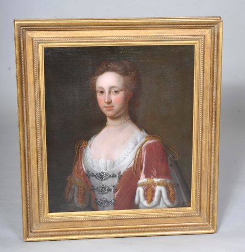 Early Portrait of Lady Crowley Attributed to Thomas Hudson (1701-1779)