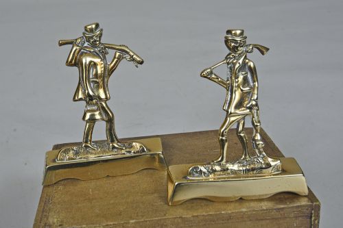 Pair of 19th Century Brass Chimney Ornaments