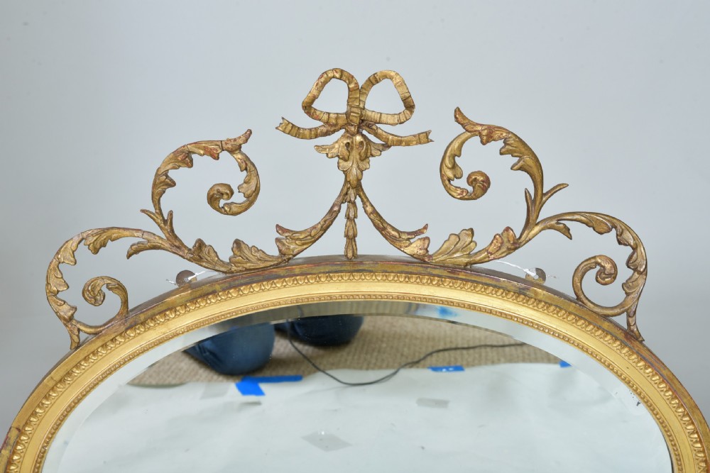 19th century Gilt Oval Mirror View II