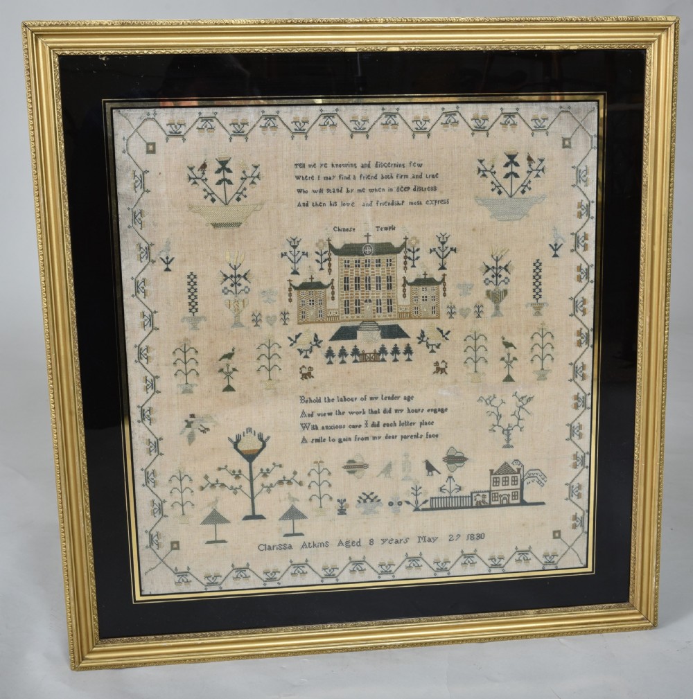 Dated Antique Sampler with unusual subjects