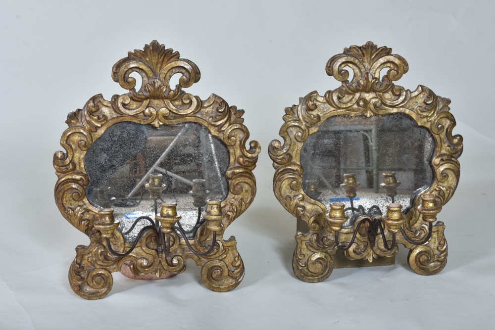 Fabulous Pair of Continental 18thcentury Girandoles