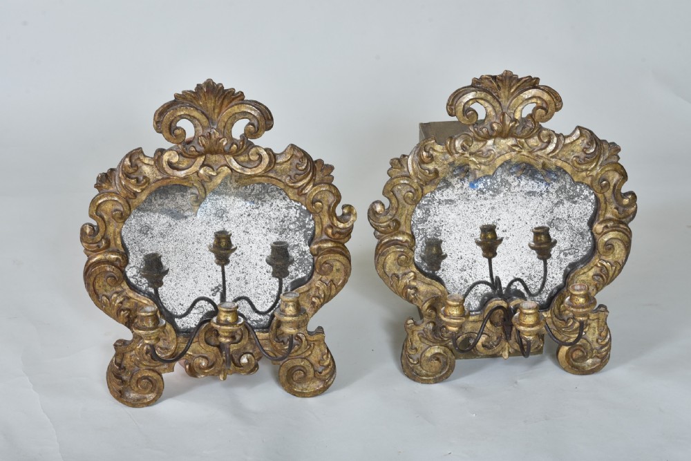Fabulous Pair of Continental 18thcentury Girandoles View II