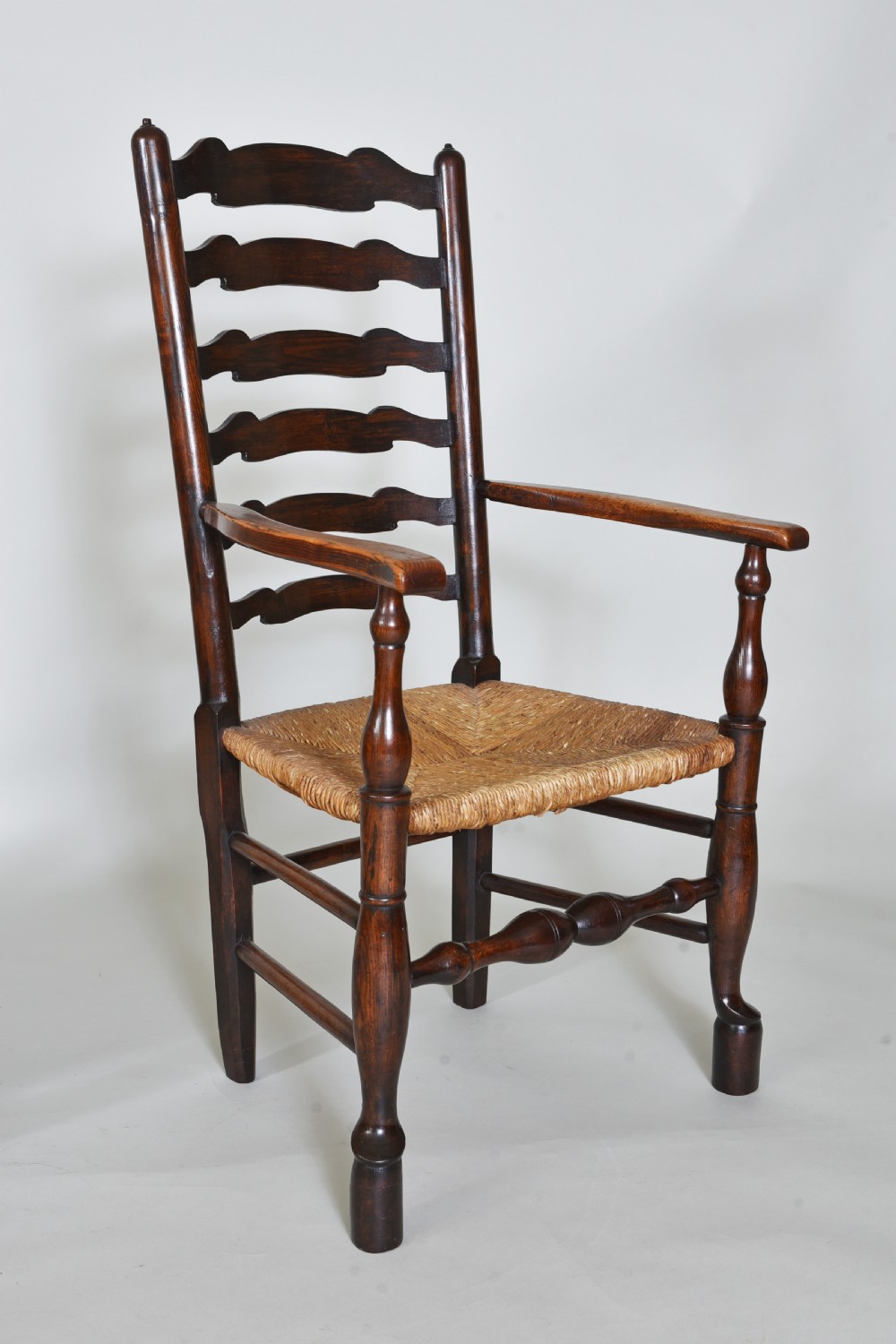 Set of 10 Late 18th century Country Ladderback Dining Chairs View V
