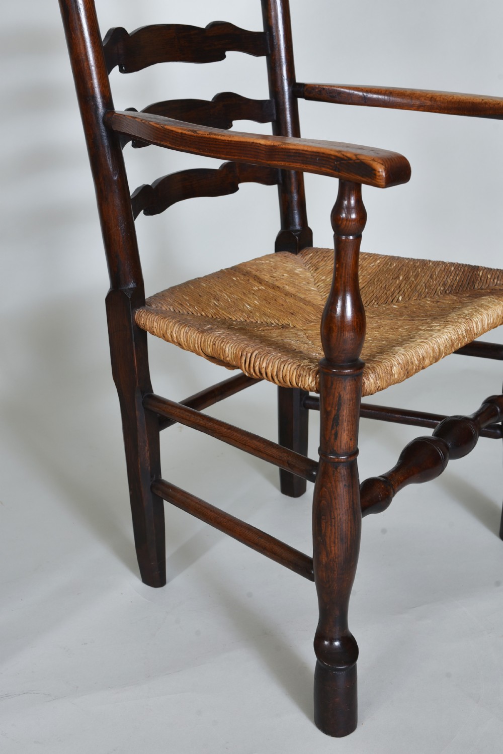 Set of 10 Late 18th century Country Ladderback Dining Chairs View VI