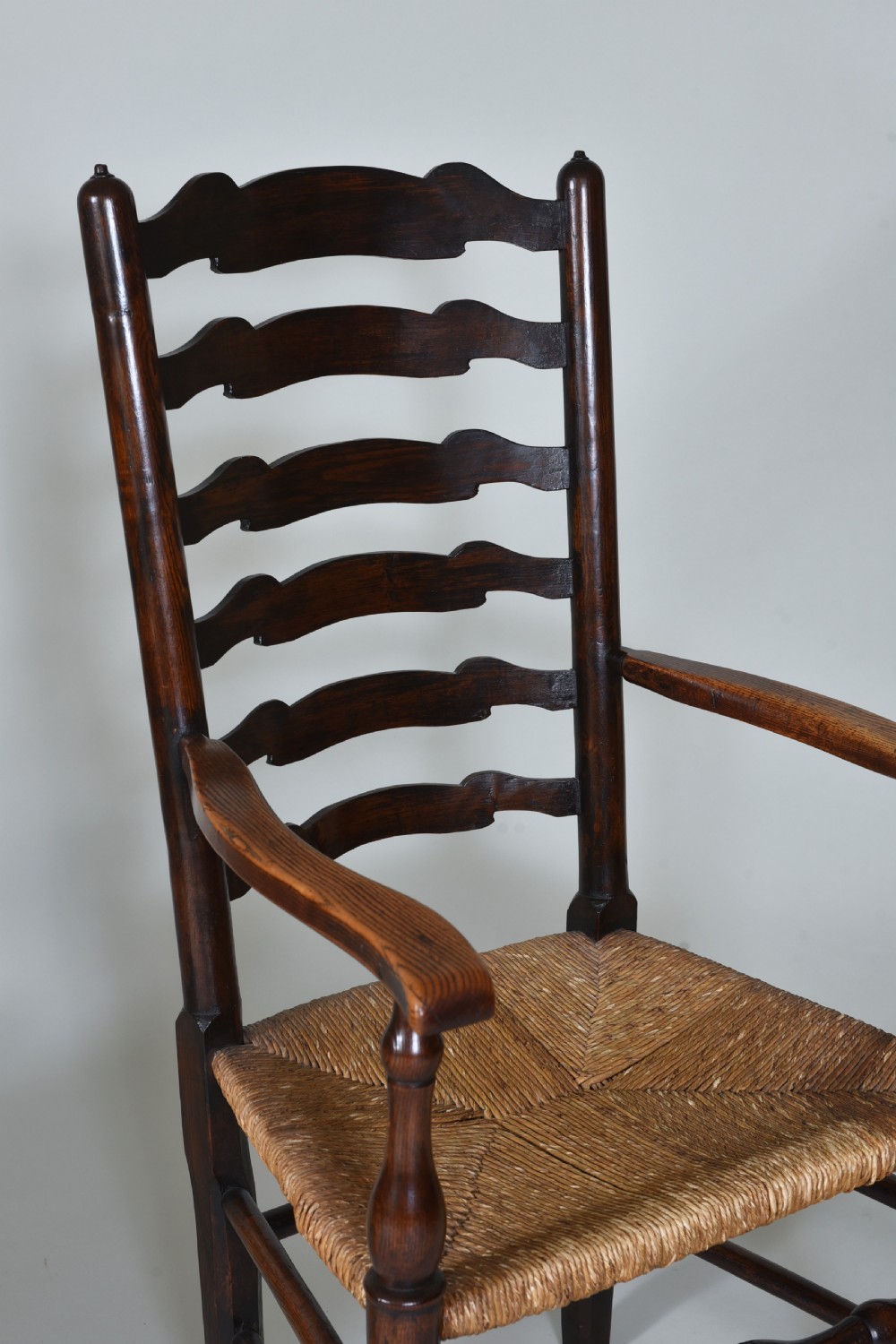 Set of 10 Late 18th century Country Ladderback Dining Chairs View VII