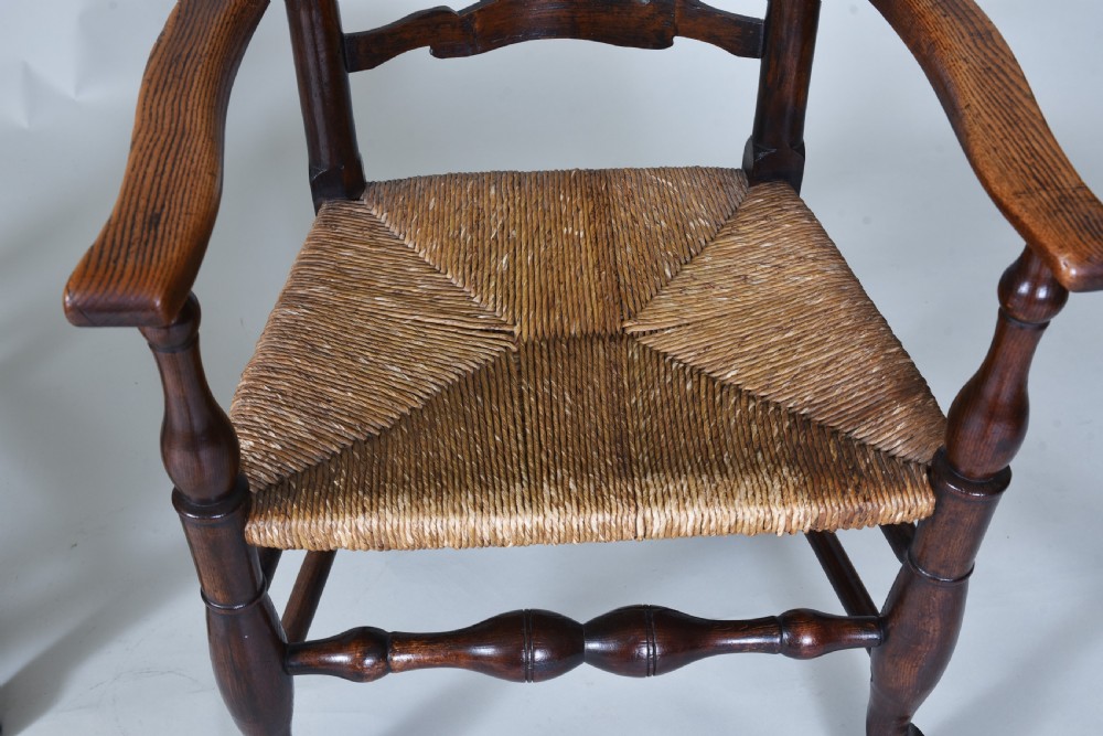Set of 10 Late 18th century Country Ladderback Dining Chairs View VIII