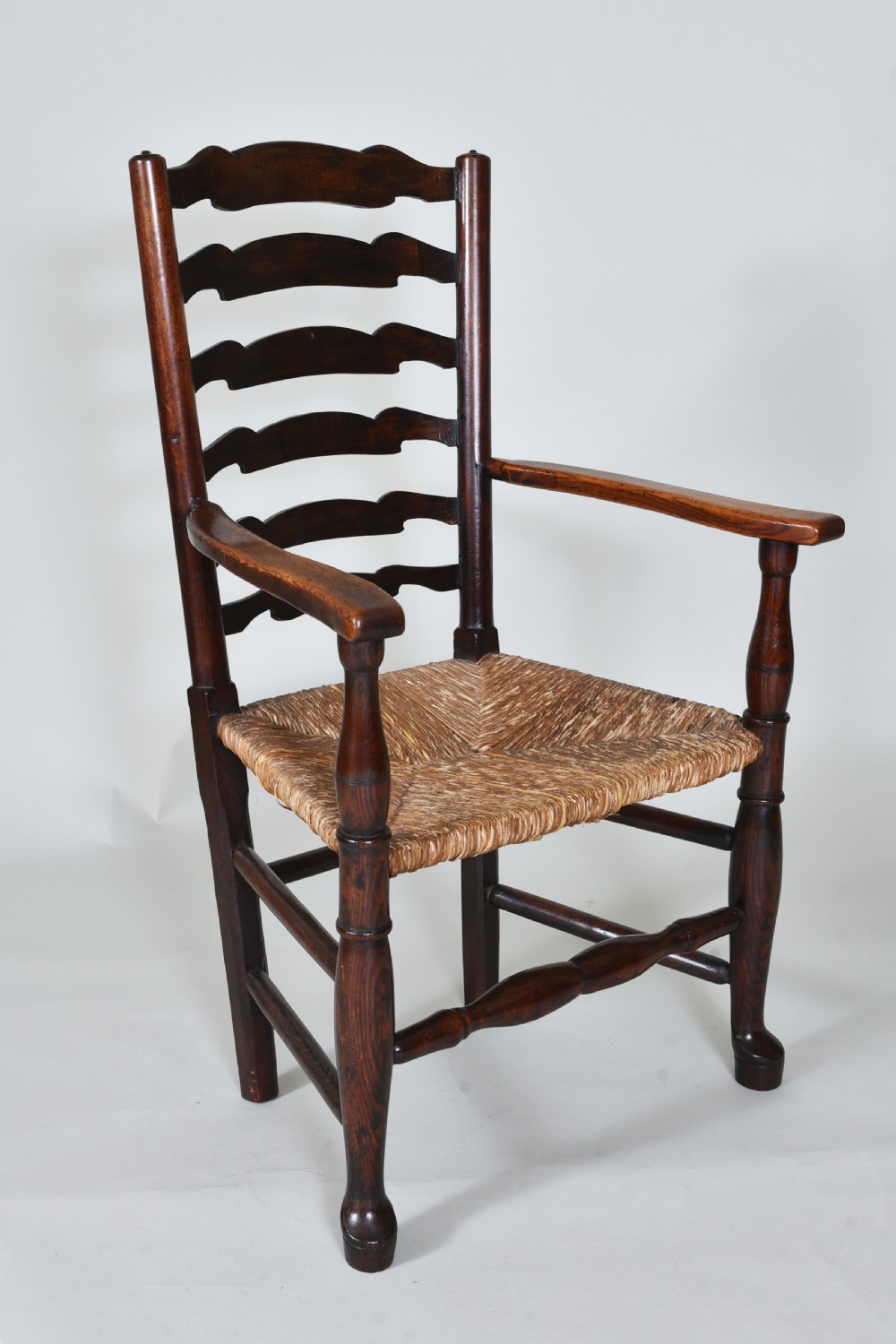 Set of 10 Late 18th century Country Ladderback Dining Chairs View IX