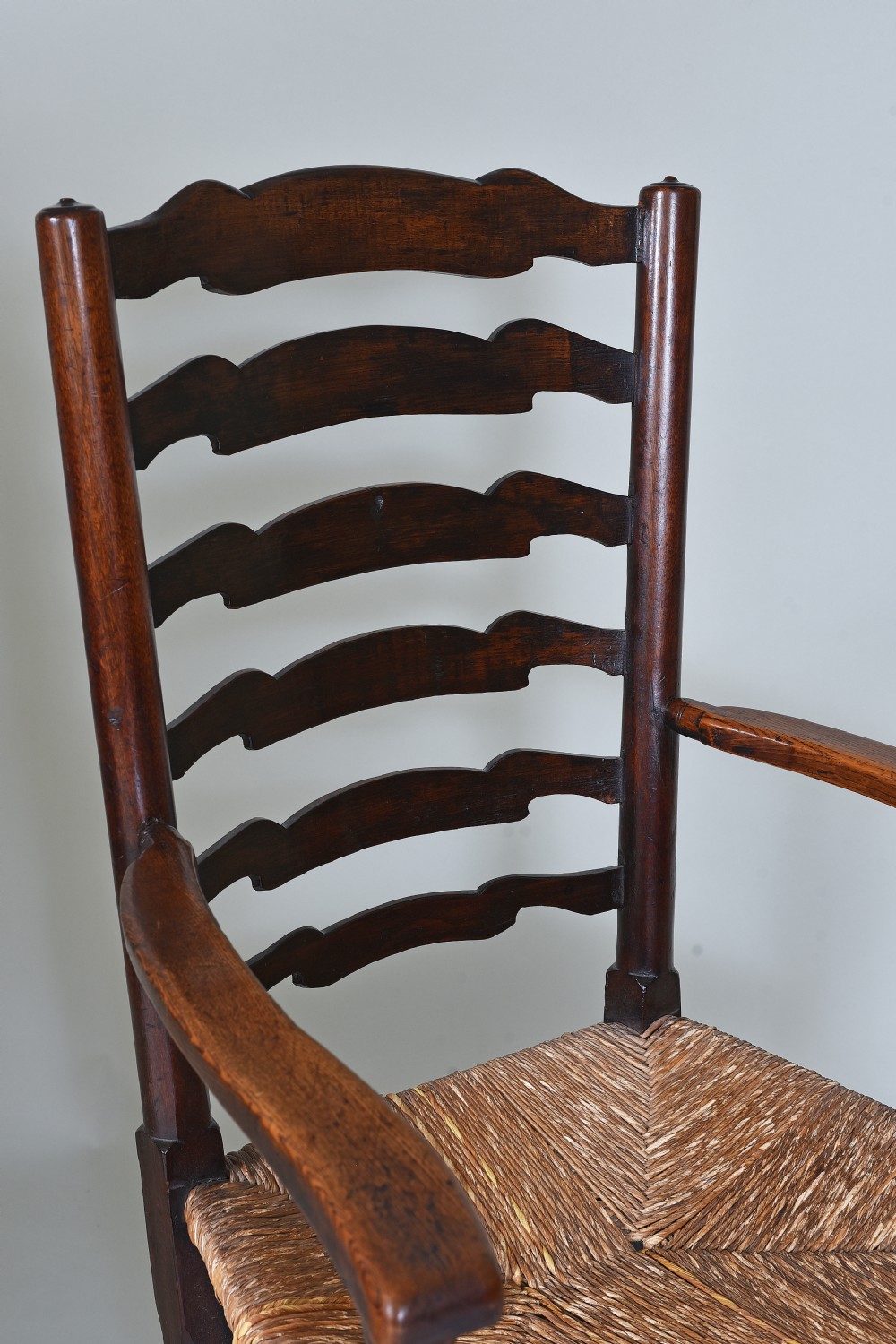 Set of 10 Late 18th century Country Ladderback Dining Chairs View XII