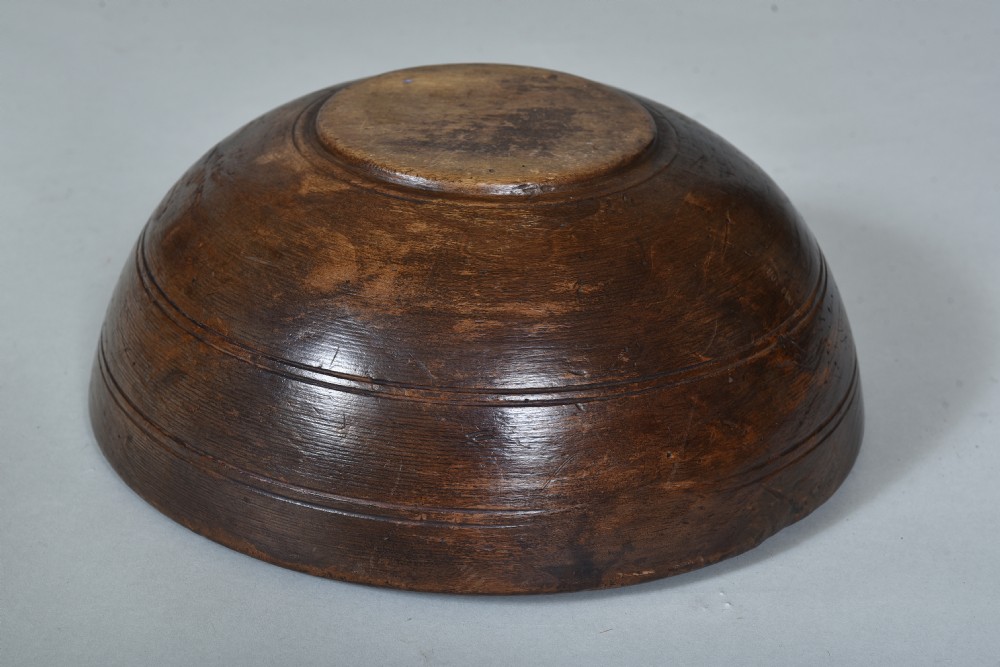 Antique Treen Dairy Bowl View III