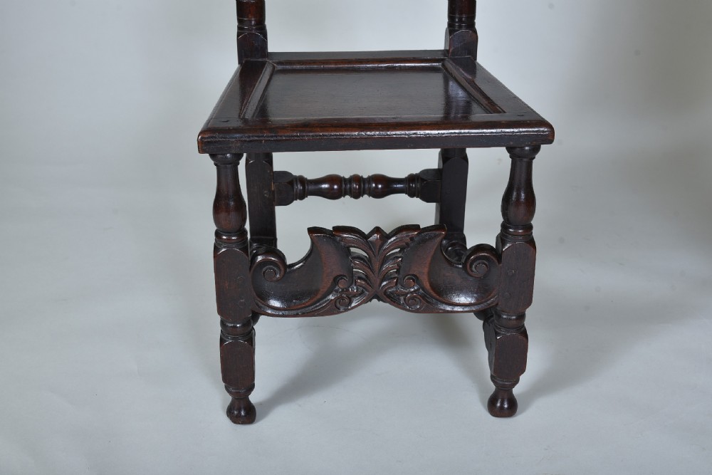 Fine pair of 17th century Oak Side Chairs View VIII