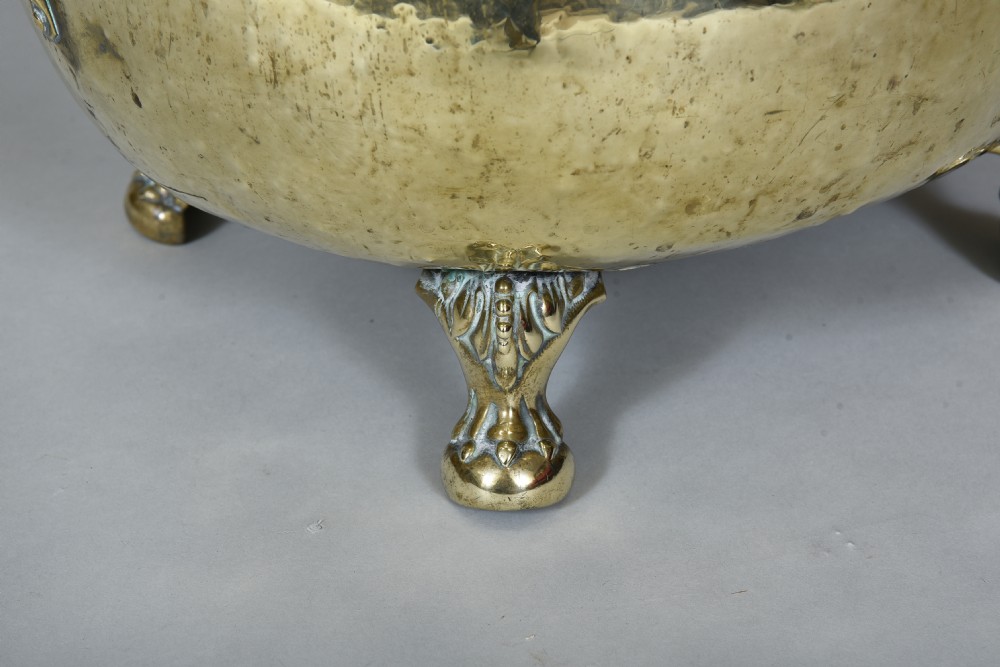 Large late 18th century brass wine cooler or jardinière View III