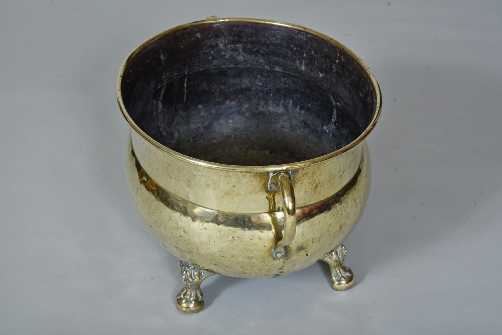 Large late 18th century brass wine cooler or jardinière View VI