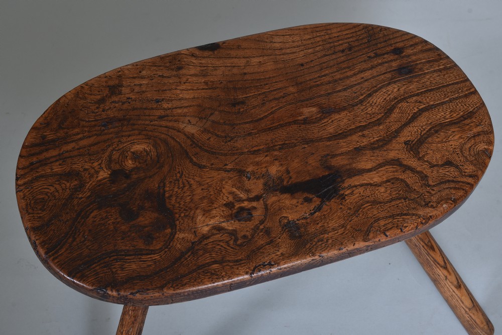 Elm stool of an unusual shape - circa 1780 View II
