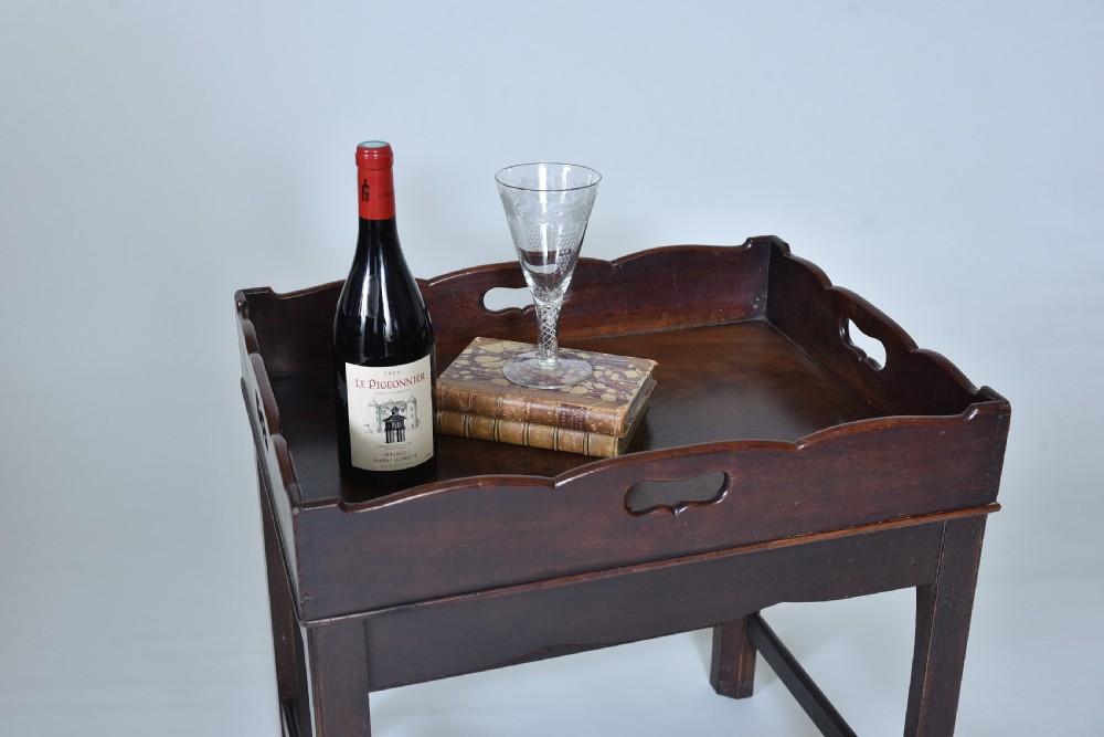 Georgian Mahogany Butlers Tray on Stand View III