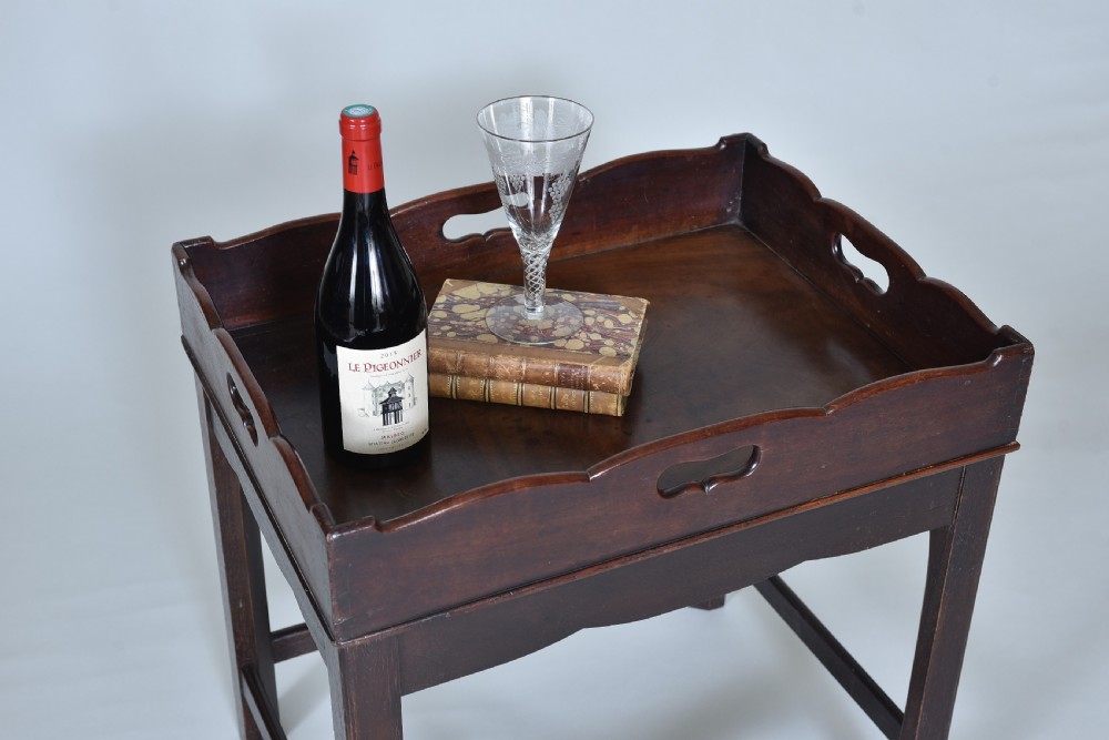 Georgian Mahogany Butlers Tray on Stand View IV