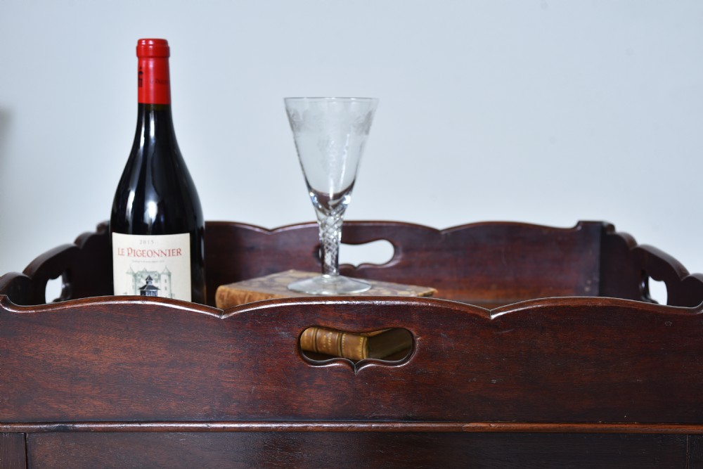 Georgian Mahogany Butlers Tray on Stand View V