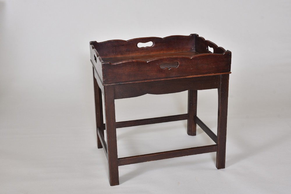 Georgian Mahogany Butlers Tray on Stand View VII