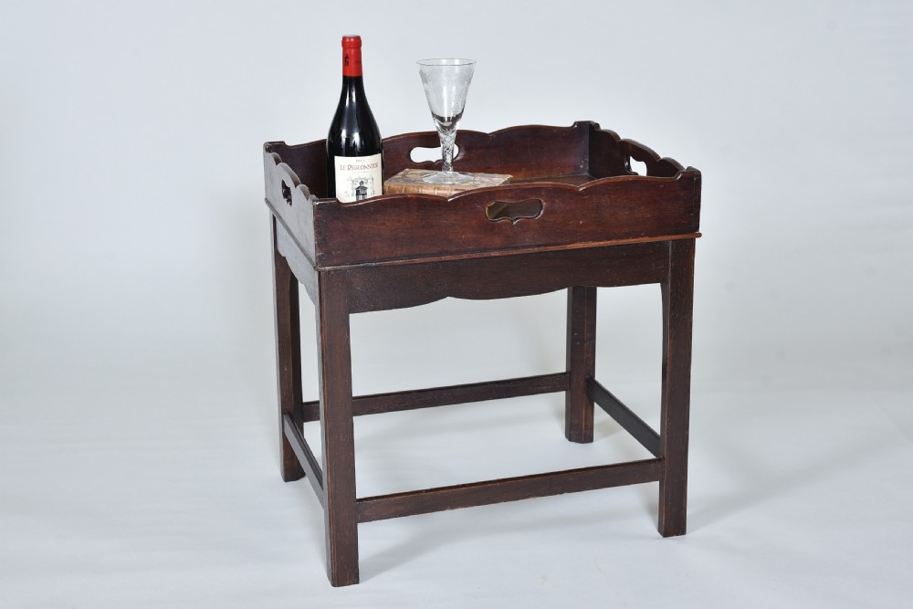 Georgian Mahogany Butlers Tray on Stand View VIII