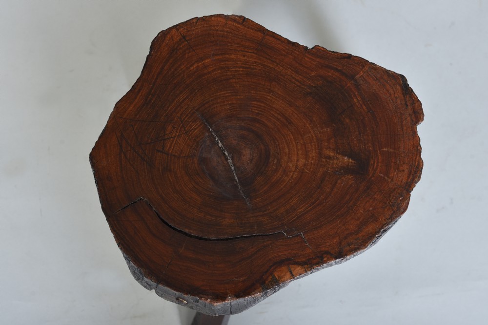 19th century Yew Folk Art Stool View III
