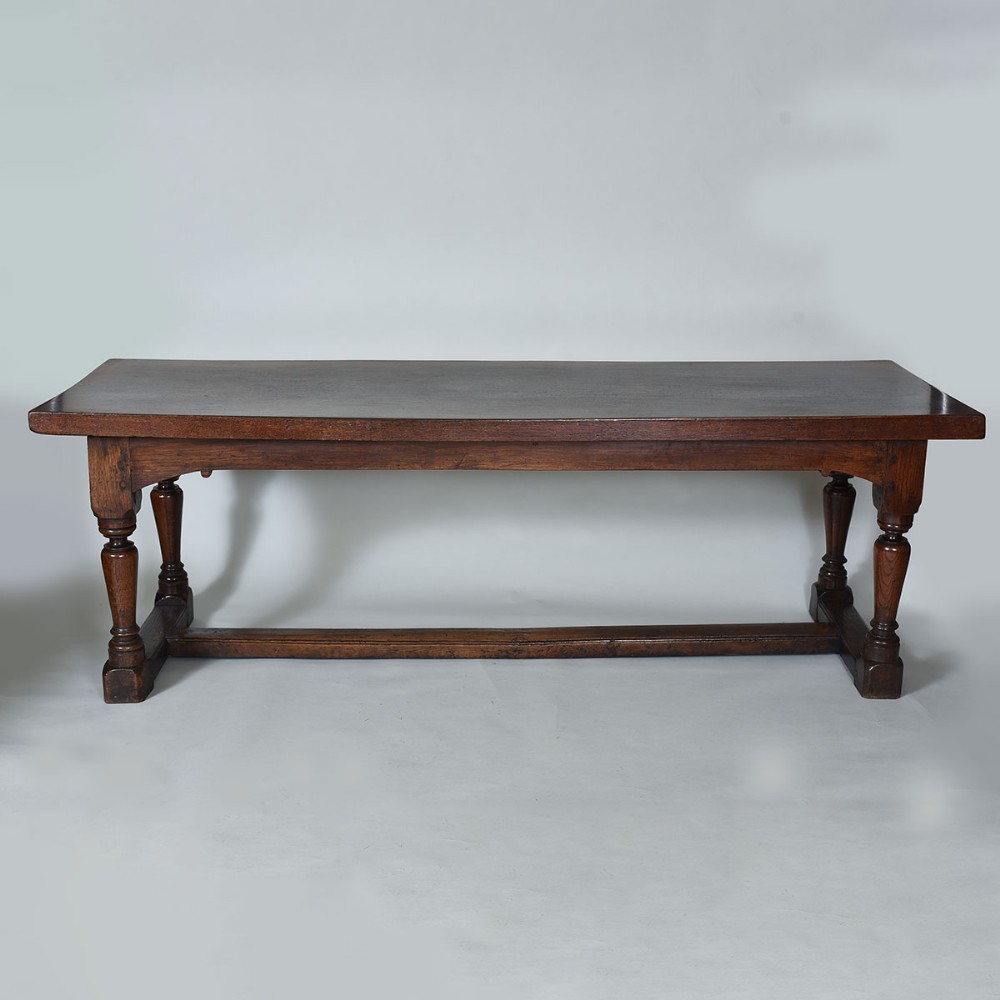 Late 17th century Oak Refectory Dining Table with wonderful thick one piece top