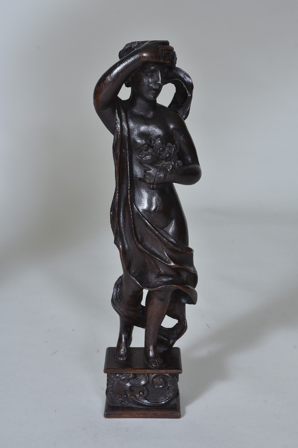 Good Pair of Early Oak Carvings  View II
