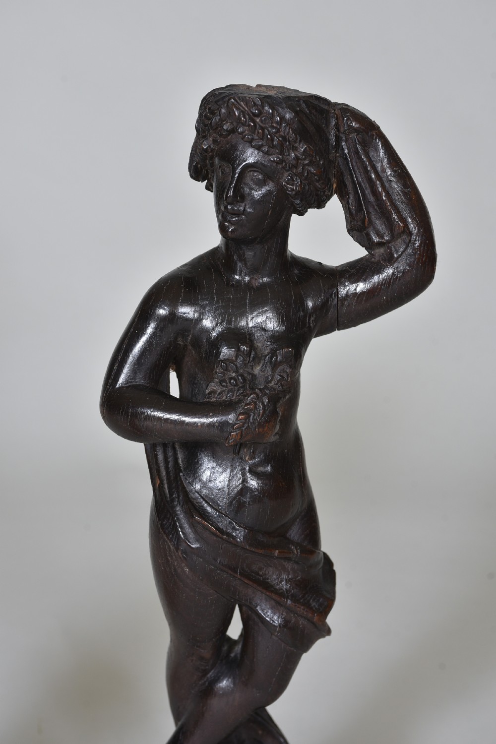 Good Pair of Early Oak Carvings  View III