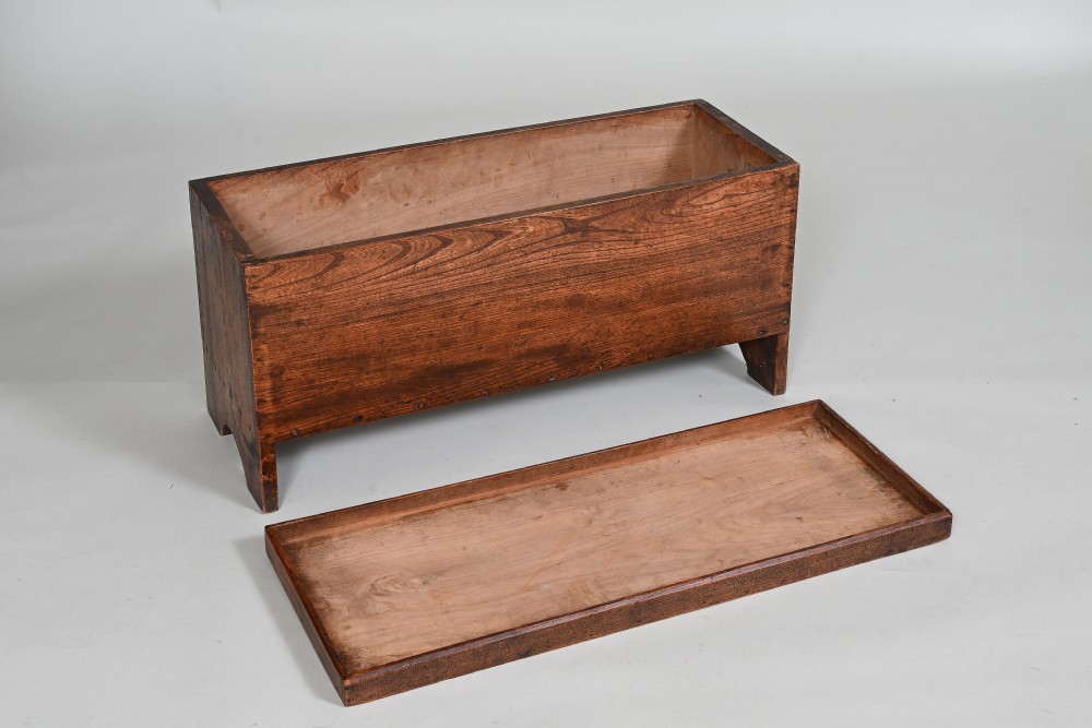 Small Antique Elm Coffer View III