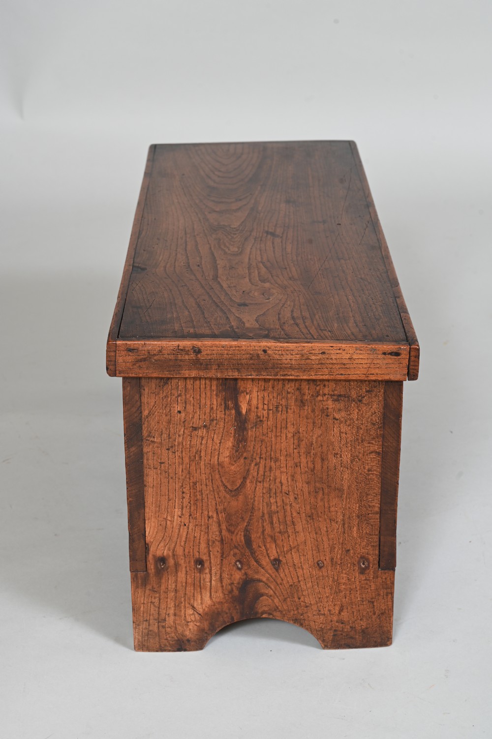 Small Antique Elm Coffer View V