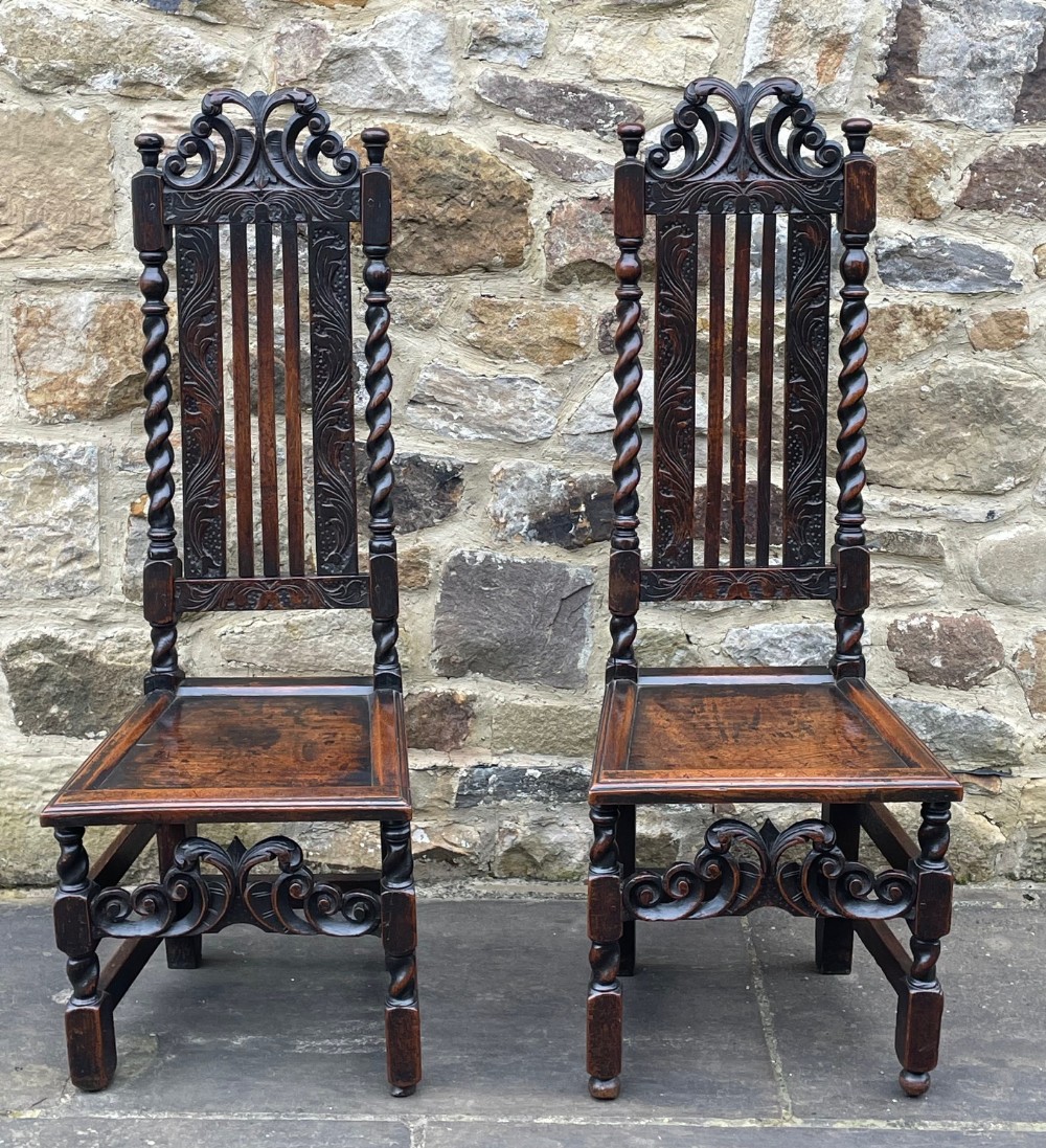 Pair of 17th century Oak Chairs