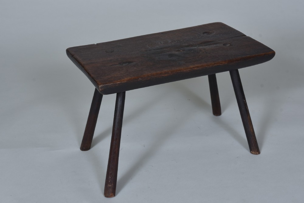 Antique Primitive Stool - Pig Bench View II