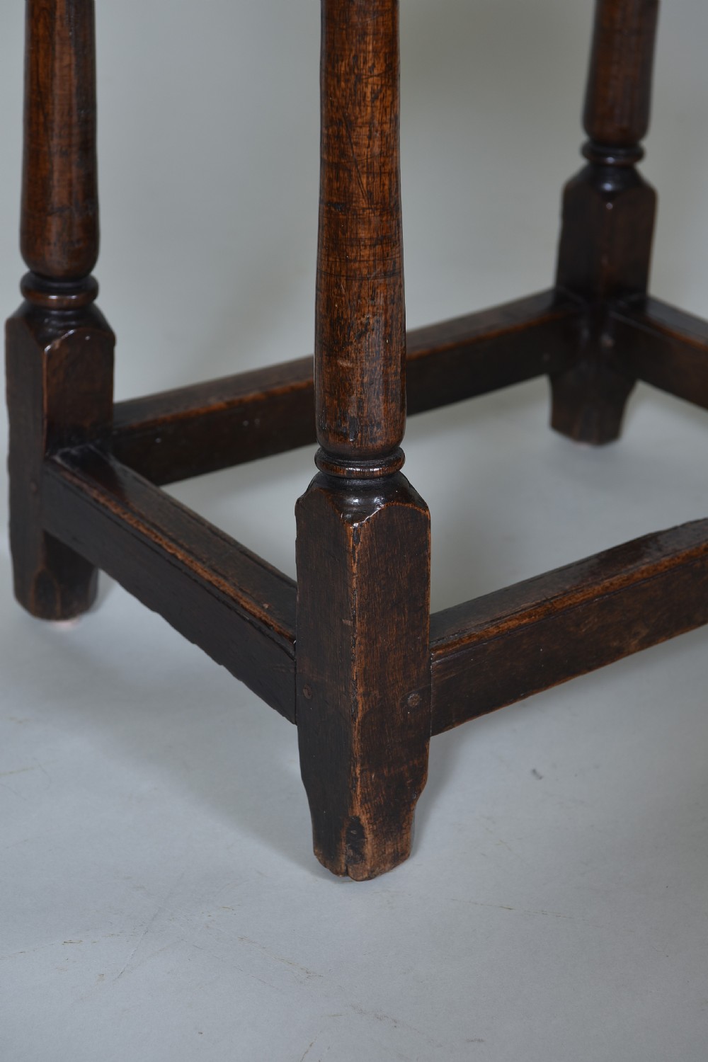 Queen Anne Oak Joint Stool View III