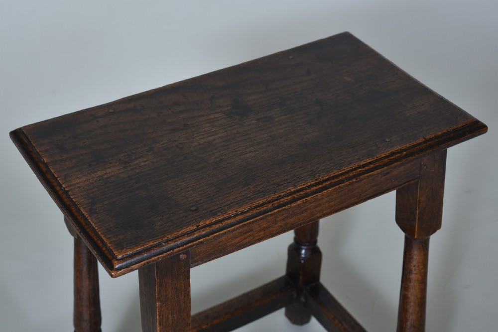 Queen Anne Oak Joint Stool View V