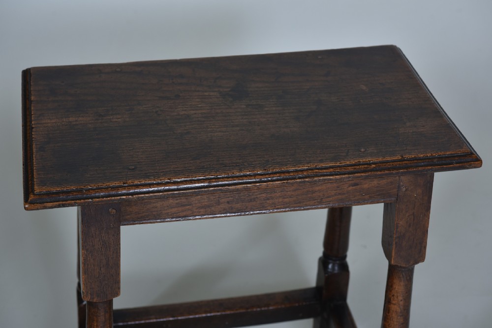 Queen Anne Oak Joint Stool View VI