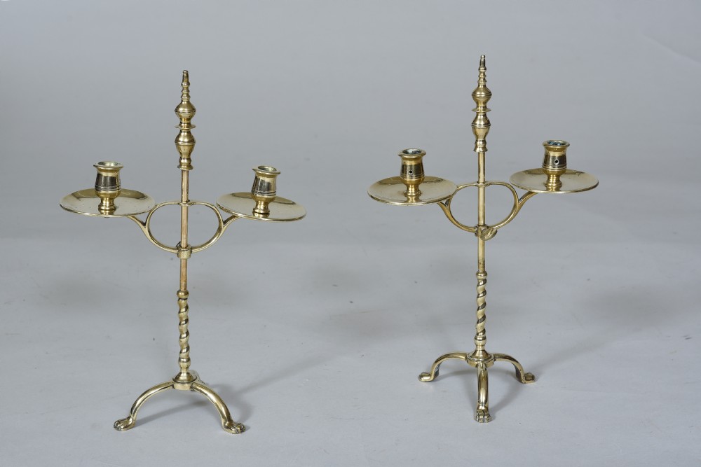 Pair of Brass Candelabra